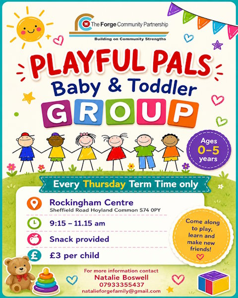 Baby & Toddler Group - The Rockingham Centre - Term Time only Thursdays 9-15am-11:15am