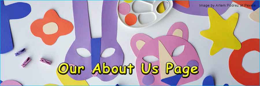 Page banner showing children painting with words Our picture page 